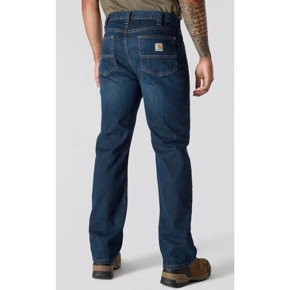 Carhartt Blue Jeans Rugged Flex Relaxed Fit Medium Wash‎ Stretch Men's 32x28